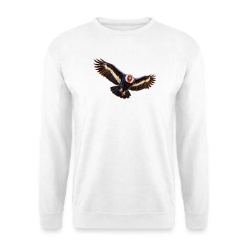 Condor im Flug - Unisex Pullover - Weiß - Vorne - Alina (178cm) & Michal (187cm)