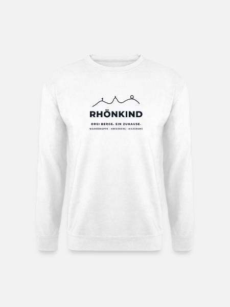 Rhönkind – Wasserkuppe, Kreuzberg, Milseburg - Unisex Pullover - Weiß