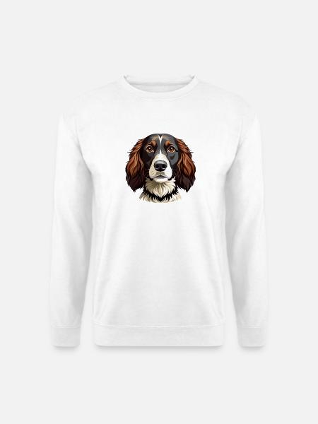 Springer-Spaniel-Hundekopf - Unisex Pullover - Weiß