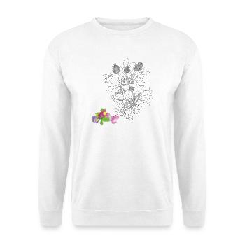 Blumenstrauß - Unisex Pullover - Weiß - Vorne - Alina (178cm) & Michal (187cm)