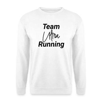 Team Ultra Running Laufen Shirt - Unisex Pullover - Weiß - Vorne - Alina (178cm) & Michal (187cm)