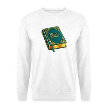 NEU – Preiset das Wort Gottes! - Unisex Pullover - Weiß - Vorne - Alina (178cm) & Michal (187cm)