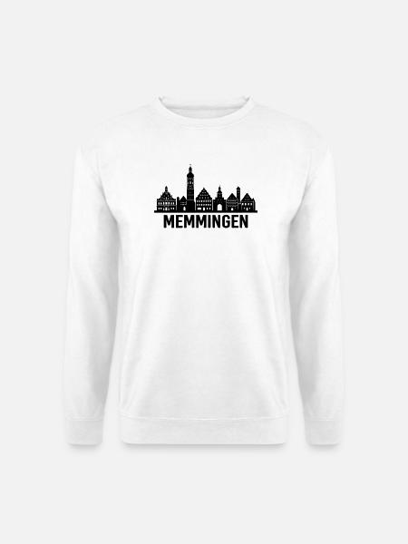 Memmingen Skyline Silhouette - Unisex Pullover - Weiß