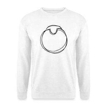 Babylätzchen handgezeichnet - Unisex Pullover - Weiß - Vorne - Alina (178cm) & Michal (187cm)