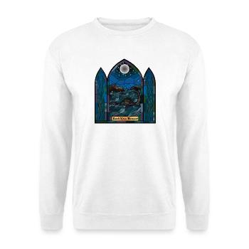 Loch Ness Monster Buntglas - Unisex Pullover - Weiß - Vorne - Alina (178cm) & Michal (187cm)