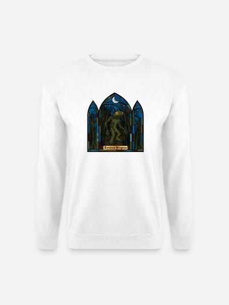 Mondbeschienener Froschmann im Buntglas - Unisex Pullover - Weiß