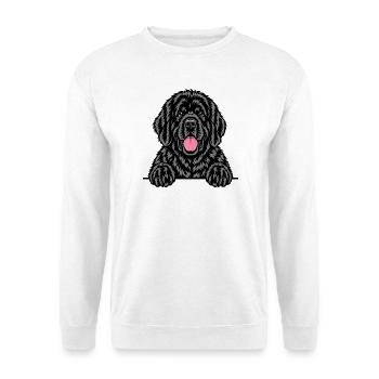Neufundländer - Unisex Pullover - Weiß - Vorne - Alina (178cm) & Michal (187cm)