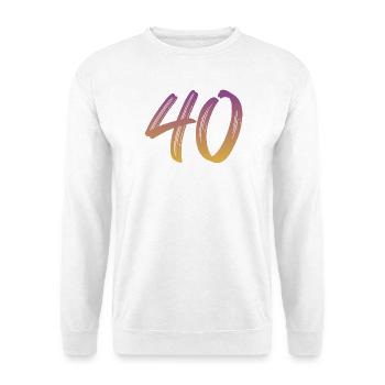 40 - Unisex Pullover - Weiß - Vorne - Alina (178cm) & Michal (187cm)