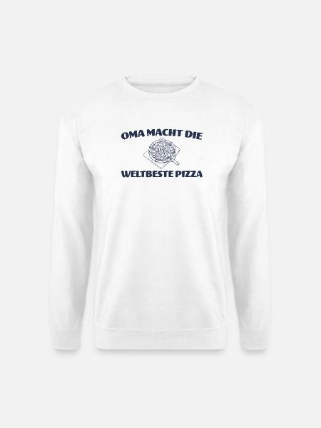 Oma macht die weltbeste Pizza - Pizzabäckerin - Unisex Pullover - Weiß