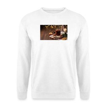 Rustikaler Glühweinzauber - Unisex Pullover - Weiß - Vorne - Alina (178cm) & Michal (187cm)