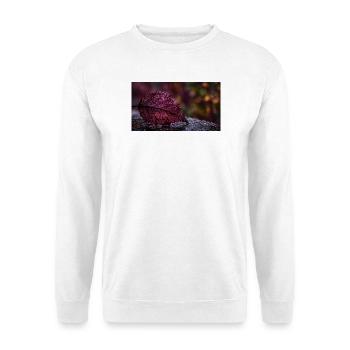 Nachtrotes Taublatt - Unisex Pullover - Weiß - Vorne - Alina (178cm) & Michal (187cm)
