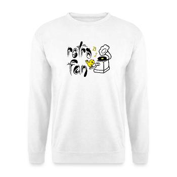 Retro Fan - Unisex Pullover - Weiß - Vorne - Alina (178cm) & Michal (187cm)