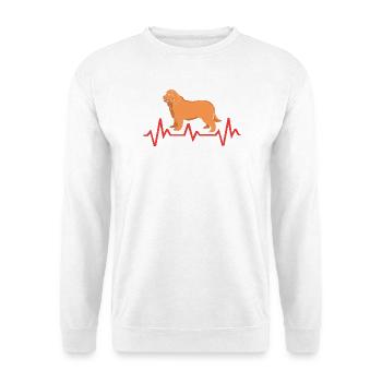 Neufundländer - Unisex Pullover - Weiß - Vorne - Alina (178cm) & Michal (187cm)