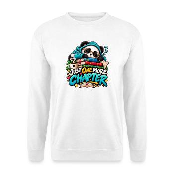 Sleepy Panda und ergänzendes Kapitel - Unisex Pullover - Weiß - Vorne - Alina (178cm) & Michal (187cm)