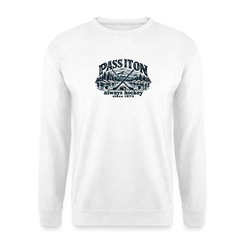 Eishockey Shirt Retro - Always Hockey - Unisex Pullover - Weiß - Vorne - Alina (178cm) & Michal (187cm)