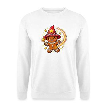 Weihnachtskeks, frohe Weihnachten, Weihnachten - Unisex Pullover - Weiß - Vorne - Alina (178cm) & Michal (187cm)