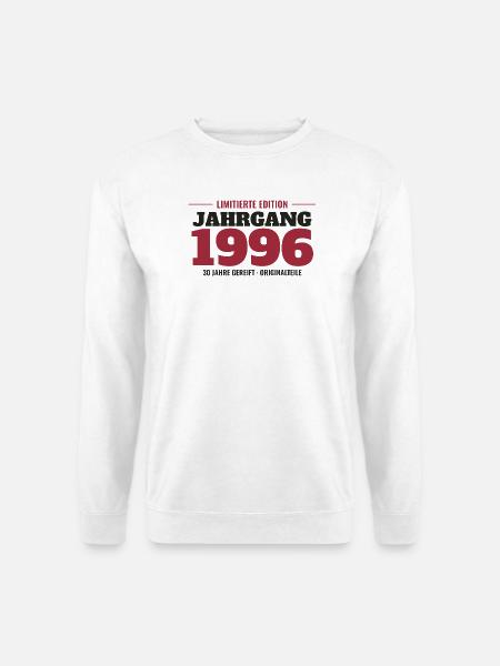 Jahrgang 1996 Limitierte Edition – 30. Geburtstag - Unisex Pullover - Weiß