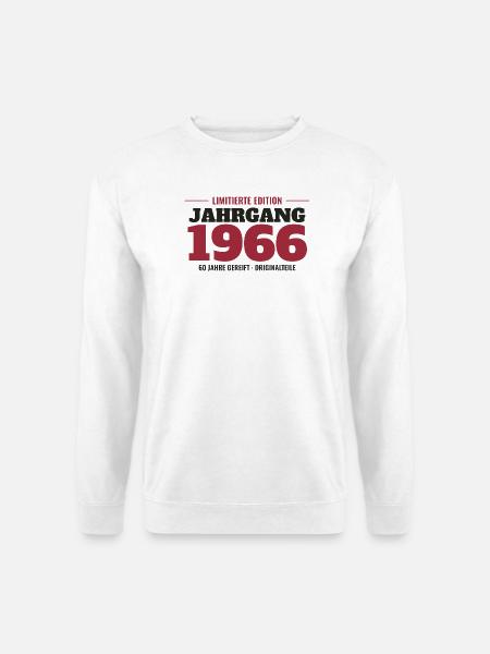 Jahrgang 1966 Limitierte Edition – 60. Geburtstag - Unisex Pullover - Weiß