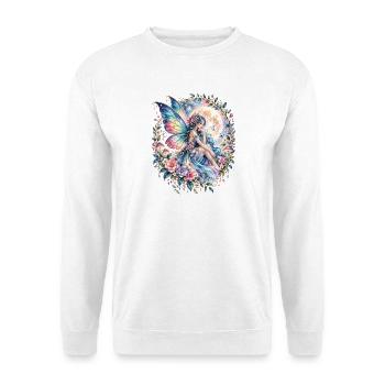 Mond, Fee, Feenfigur - Unisex Pullover - Weiß - Vorne - Alina (178cm) & Michal (187cm)