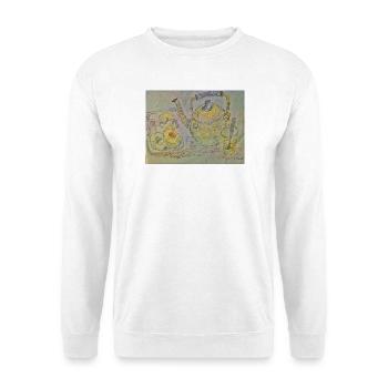 Fest des Eid el Fitre (algerische Tradition) - Unisex Pullover - Weiß - Vorne - Alina (178cm) & Michal (187cm)