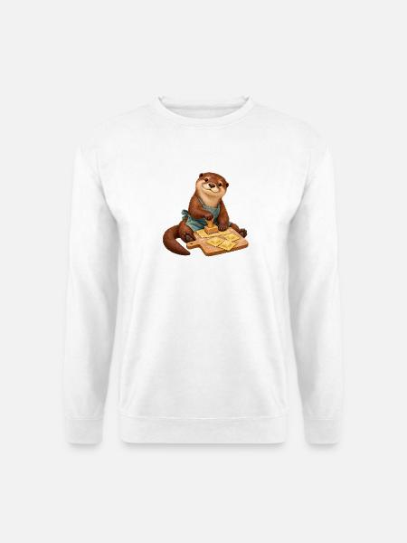 Otter formt Ravioli - Unisex Pullover - Weiß