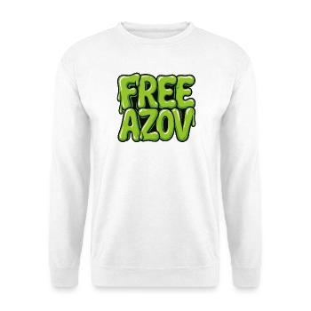 Free Azov – Graffiti - Unisex Pullover - Weiß - Vorne - Alina (178cm) & Michal (187cm)