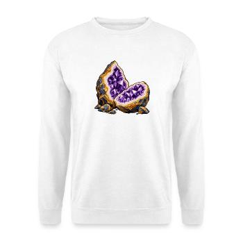 Geteilte Geodenlandschaft - Unisex Pullover - Weiß - Vorne - Alina (178cm) & Michal (187cm)