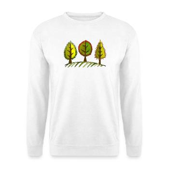 Baum - Unisex Pullover - Weiß - Vorne - Alina (178cm) & Michal (187cm)