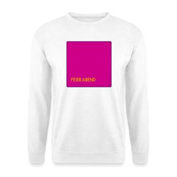 Feierabend - Unisex Pullover - Weiß - Vorne - Alina (178cm) & Michal (187cm)