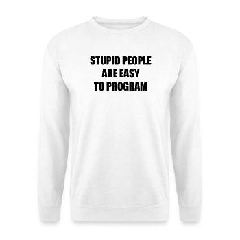 Stupid People - Unisex Pullover - Weiß - Vorne - Alina (178cm) & Michal (187cm)