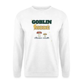 Goblin-Modus Pilzsammler - Unisex Pullover - Weiß - Vorne - Alina (178cm) & Michal (187cm)