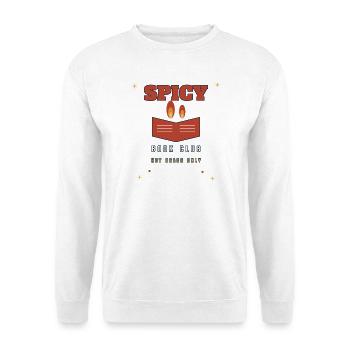 Spicy Book Club: Nur heiße Lektüren - Unisex Pullover - Weiß - Vorne - Alina (178cm) & Michal (187cm)