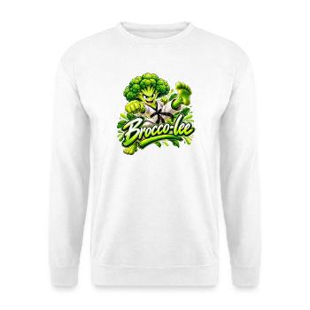 Brocco-Lee Karate Kraft - Unisex Pullover - Weiß - Vorne - Alina (178cm) & Michal (187cm)