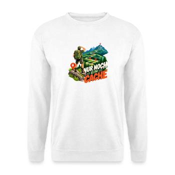 Geocaching Abenteuerpfad - Unisex Pullover - Weiß - Vorne - Alina (178cm) & Michal (187cm)