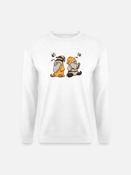 Bienen Humor Bee Happy - Unisex Pullover - Weiß