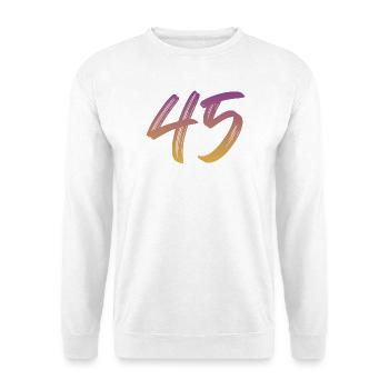 45 - Unisex Pullover - Weiß - Vorne - Alina (178cm) & Michal (187cm)