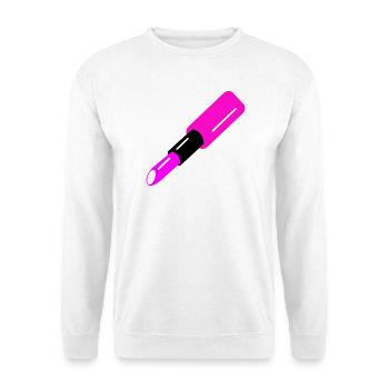 Lippenstift Design - Unisex Pullover - Weiß - Vorne - Alina (178cm) & Michal (187cm)