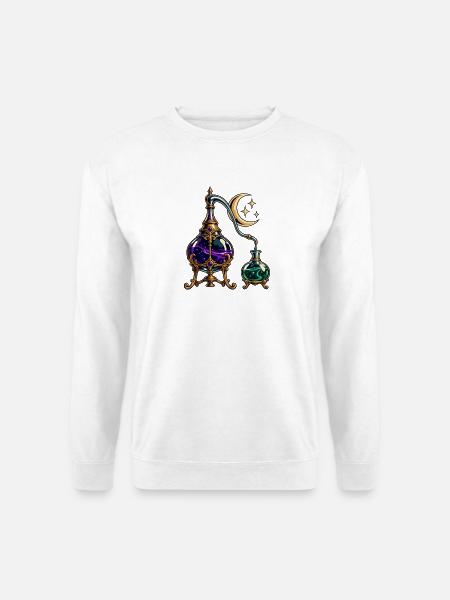 Mondbeschienenes alchemistisches Stillleben - Unisex Pullover - Weiß