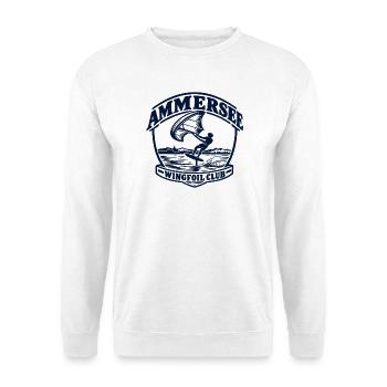Ammersee Wingfoil Club Logo - Unisex Pullover - Weiß - Vorne - Alina (178cm) & Michal (187cm)