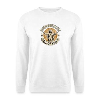  DISAPPOINTMENTS ALL OF, Christen Religionen - Unisex Pullover - Weiß - Vorne - Alina (178cm) & Michal (187cm)