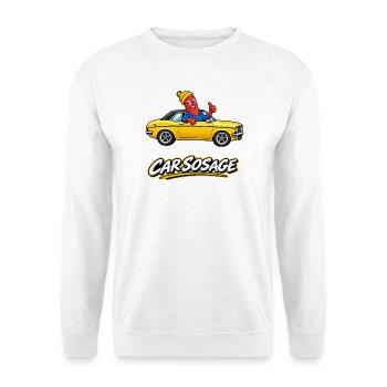 Auto SOS Age Sosage Wurst Rs2000 - Unisex Pullover - Weiß - Vorne - Alina (178cm) & Michal (187cm)