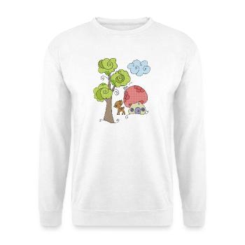 Zauberhafter_Wald - Unisex Pullover - Weiß - Vorne - Alina (178cm) & Michal (187cm)
