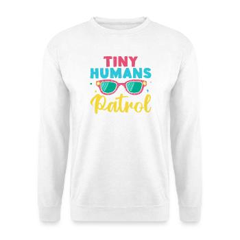 Pre K Teacher Humans Patrol Kindergarten Teacher - Unisex Pullover - Weiß - Vorne - Alina (178cm) & Michal (187cm)