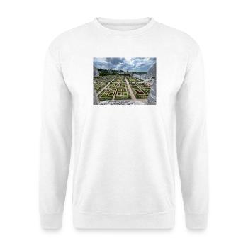 Der Ziergemüsegarten - Unisex Pullover - Weiß - Vorne - Alina (178cm) & Michal (187cm)