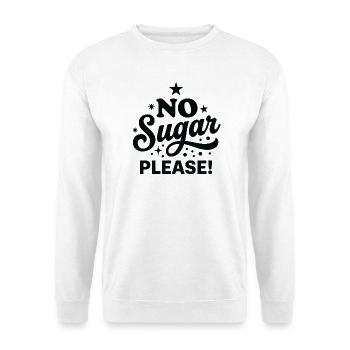 Kein Zucker bitte Handlettered-Design - Unisex Pullover - Weiß - Vorne - Alina (178cm) & Michal (187cm)