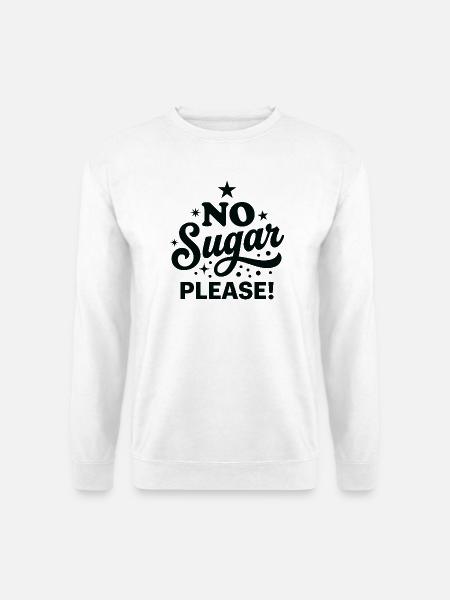 Kein Zucker bitte Handlettered-Design - Unisex Pullover - Weiß