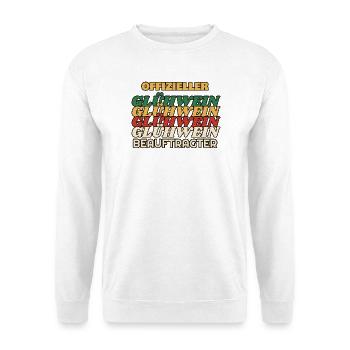 Offizieller Glühwein-Beauftragter - Retro - Unisex Pullover - Weiß - Vorne - Alina (178cm) & Michal (187cm)