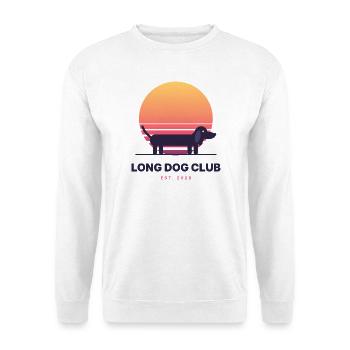 Long Dog Club - Unisex Pullover - Weiß - Vorne - Alina (178cm) & Michal (187cm)