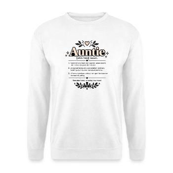 Coole Tante Lustige Beste Tante Wertschätzungszitat Kunst - Unisex Pullover - Weiß - Vorne - Alina (178cm) & Michal (187cm)