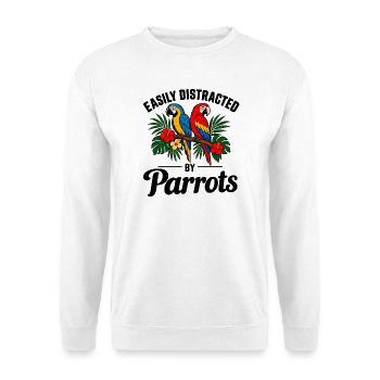 Lustiger Ara, Papageienliebhaber, Vogel, Mama, tropischer Vogel - Unisex Pullover - Weiß - Vorne - Alina (178cm) & Michal (187cm)
